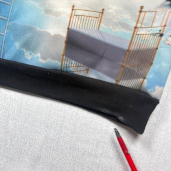 Bleecker & Mercer Sweatshirt Surreal Graphic Faux Leather Black Pullover Size XL - Picture 3 of 8